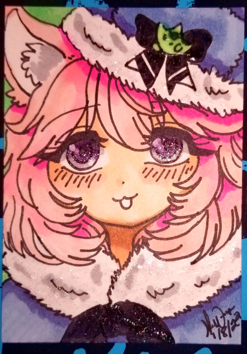 Recently finished, sold commission for a Nyatasha Nyanners ACEO. Please enjoy! :D If you’d like your