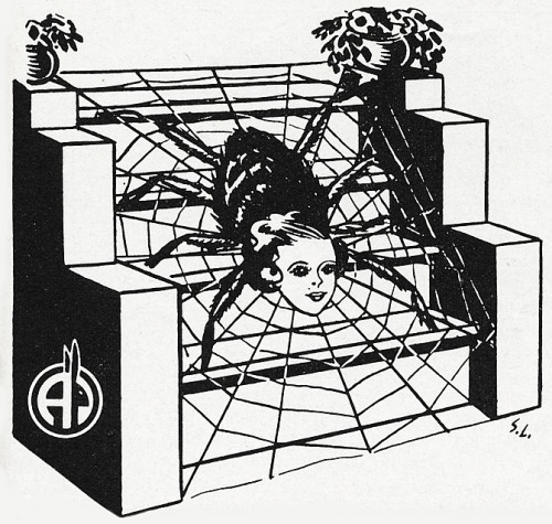 countess-zaleska: The Spider Girl, Abbott’s Magic Novelty Company, Catalog No. 4, Michigan, 19