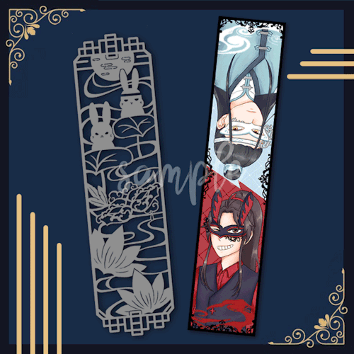 Preview of the bookmarks I made for @revelersinpandemonium ️It was my first time doing a metallic bo