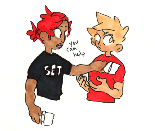 crabbng: pt 2 pt 1 / 2 whenever i draw them looking at each other when the other isn’t looking… i…  
