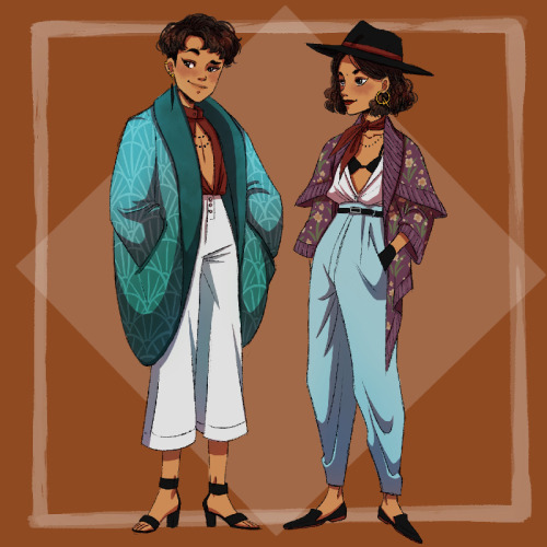 someoneudontknow5:  It’s that time of year again where you can wear big coats and light shirtsaka the best time of the yearso have my dnd bard siblings wearing exactly that