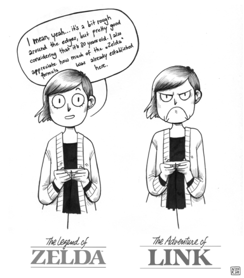 When playing the first two “Zelda” games for the very first time (three decades after th