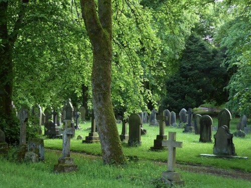 skull-designs:  Greetings from a Green And Pleasant Land (2).  Rochdale Cemetery, Greater Manchester. 