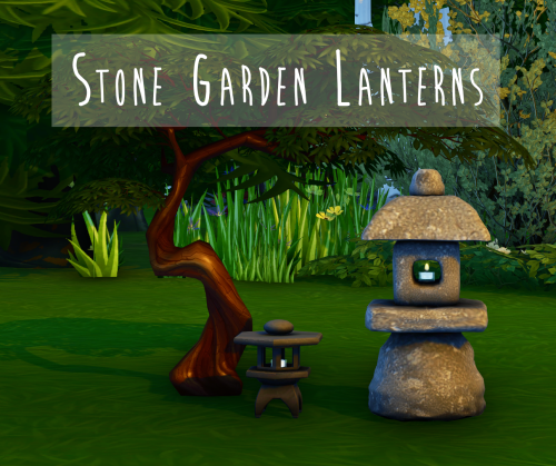 Stone Garden LanternsBasegame compatibleBoth lanterns are slotted to hold a small object such as a c