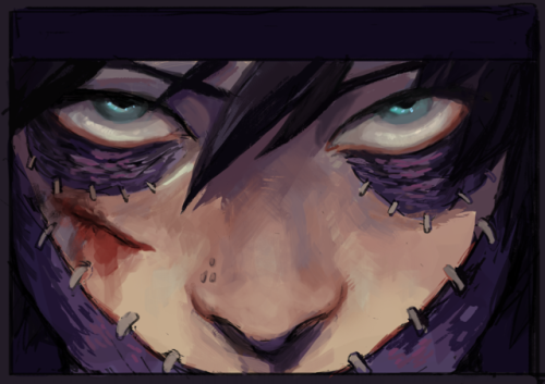 angie-roselli:A panel from a Dabi comic I am painting (inspired by THAT ONE part in BNHA 230)