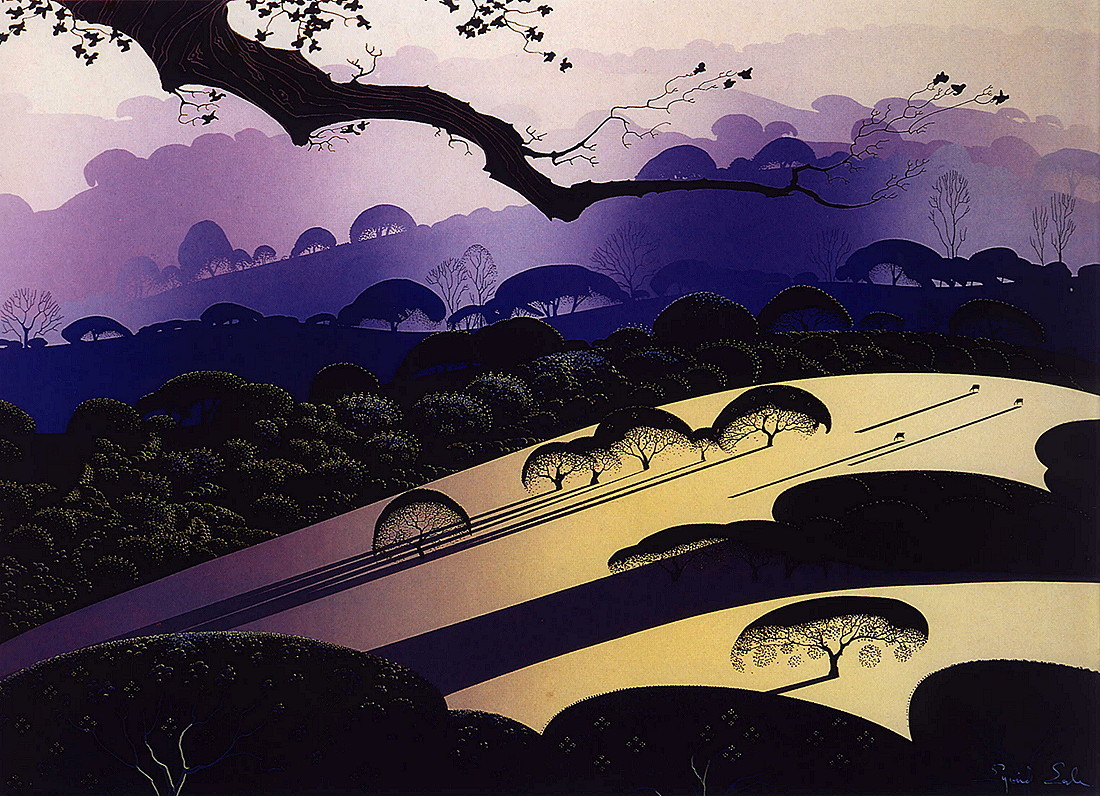artsytoad: Eyvind Earle, Morning Mist www.artsytoad.tumblr.com 