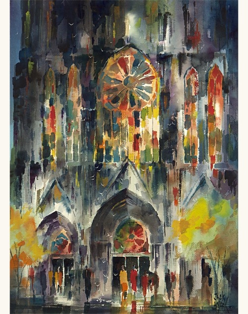 lilithsplace: Stained Glass at the Cathedral, 1968 - Jack Laycox (1921–1984)