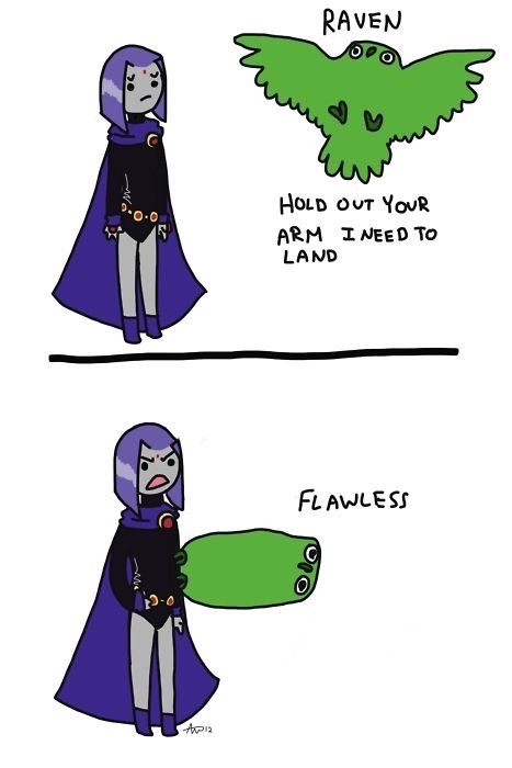 talkativetiad: batbrat634: Beast boy bothers Raven These are the best