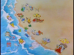 spacehunter-m:  Pikachu’s Vacation (1998) end credits backgrounds. 