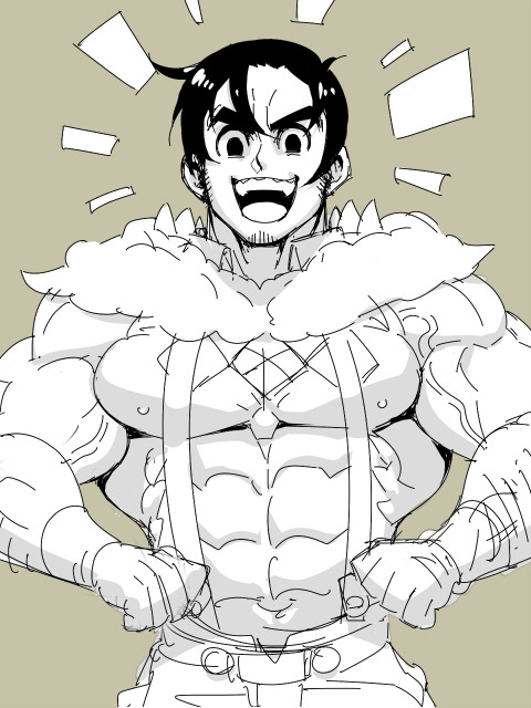 Beowulf From Skullgirls. Coloured, Plus An Alternative Without The Shirt. :3