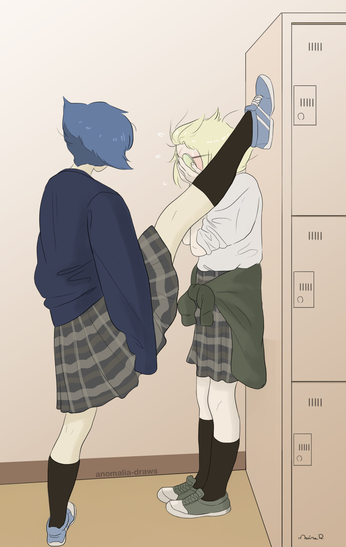 anomalia-draws:  Lapis: feel my legs peri chan, i just shaved them. Peridot: ???????!