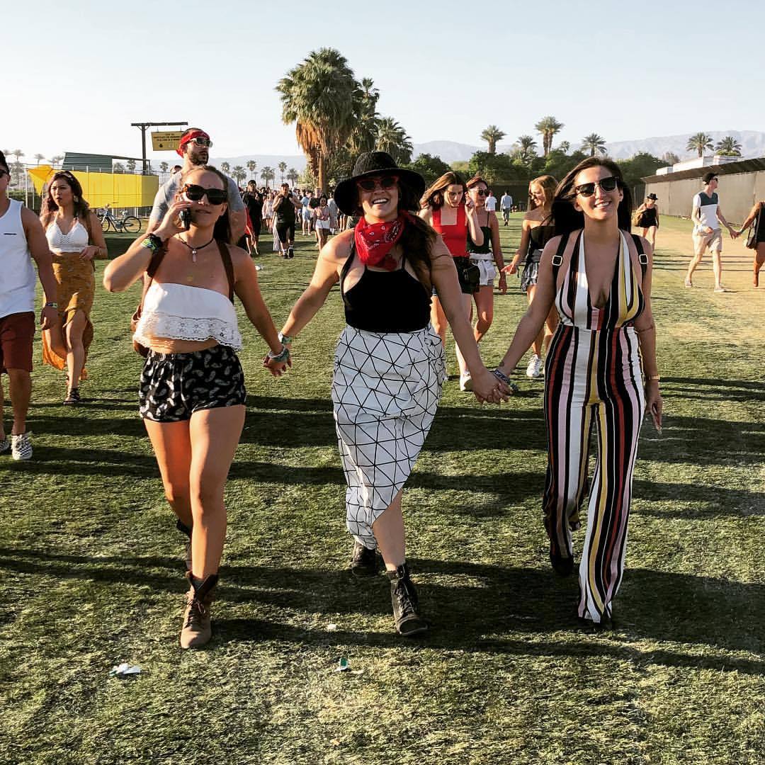 Walking into the festival like we aren’t dreading having to walk out of it later.