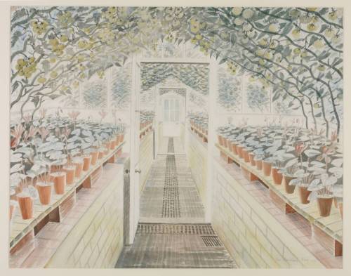 Artist Eric Ravilious (1903‑1942) Title The Greenhouse: Cyclamen and Tomatoes Date1935 MediumWat
