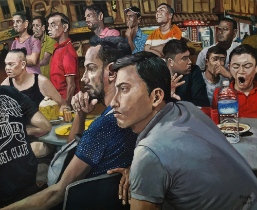 Spectators, 2018, Oil on canvas, 122 x 152cmPrivate Collection, Singapore