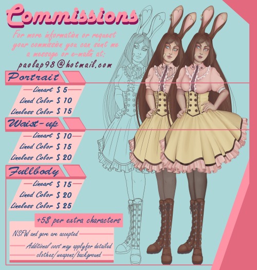 New commissions info