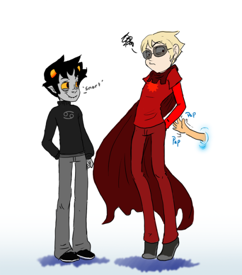 dragonnova:You go too far Egbert… the eliciting of uncool squeals in front of Karkat is punis