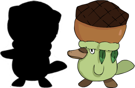 Planet Flounderman, Back when the starter silhouettes for Pokemon
