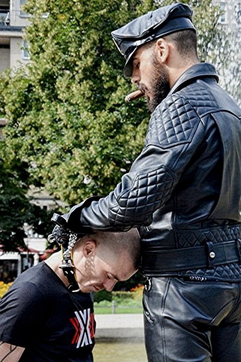 boundandgaggedslave:  1bondagemaster:  leatherdenimtatts: Leather Big Wolf (aka Peter Wulfrich) &