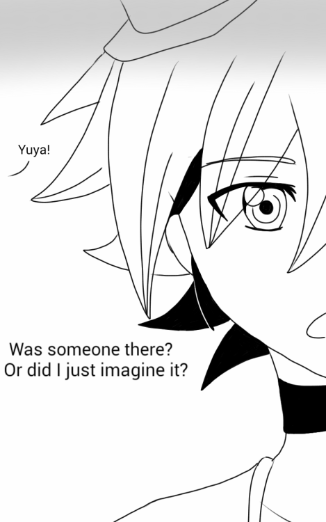 justanotherotakuandartist:  Alternate universe thing where Yusei was in Arc V. This happens when the synchro arc is coming to an end. Crappily drawn because I suck. :) 