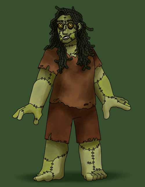 inkwellstars: creature surv to go with my Frankenstein hunter, Adam