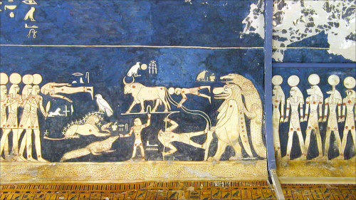 Plafond astronomique (détail) de la tombe de Sethi 1er (Egypte) by dalbera Détail du plafond astrono