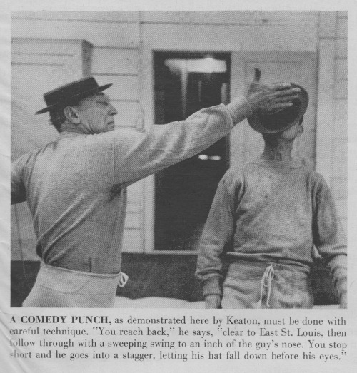 Donald O’Connor & mentor for ‘The Buster Keaton Story’ get in training in matching track suits ;