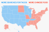 Tacos versus Chinese food in the United States.