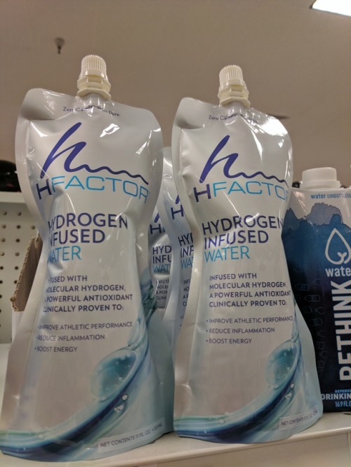 justnoodlefishthings:“hydrogen infused water” So likeIt’s hydronium (H3O)?Powerful antioxidant? Nah,