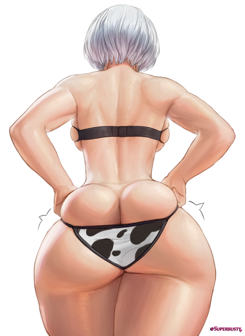 theagar: (via 2B cow bikini by SuperBusty - Hentai Foundry)