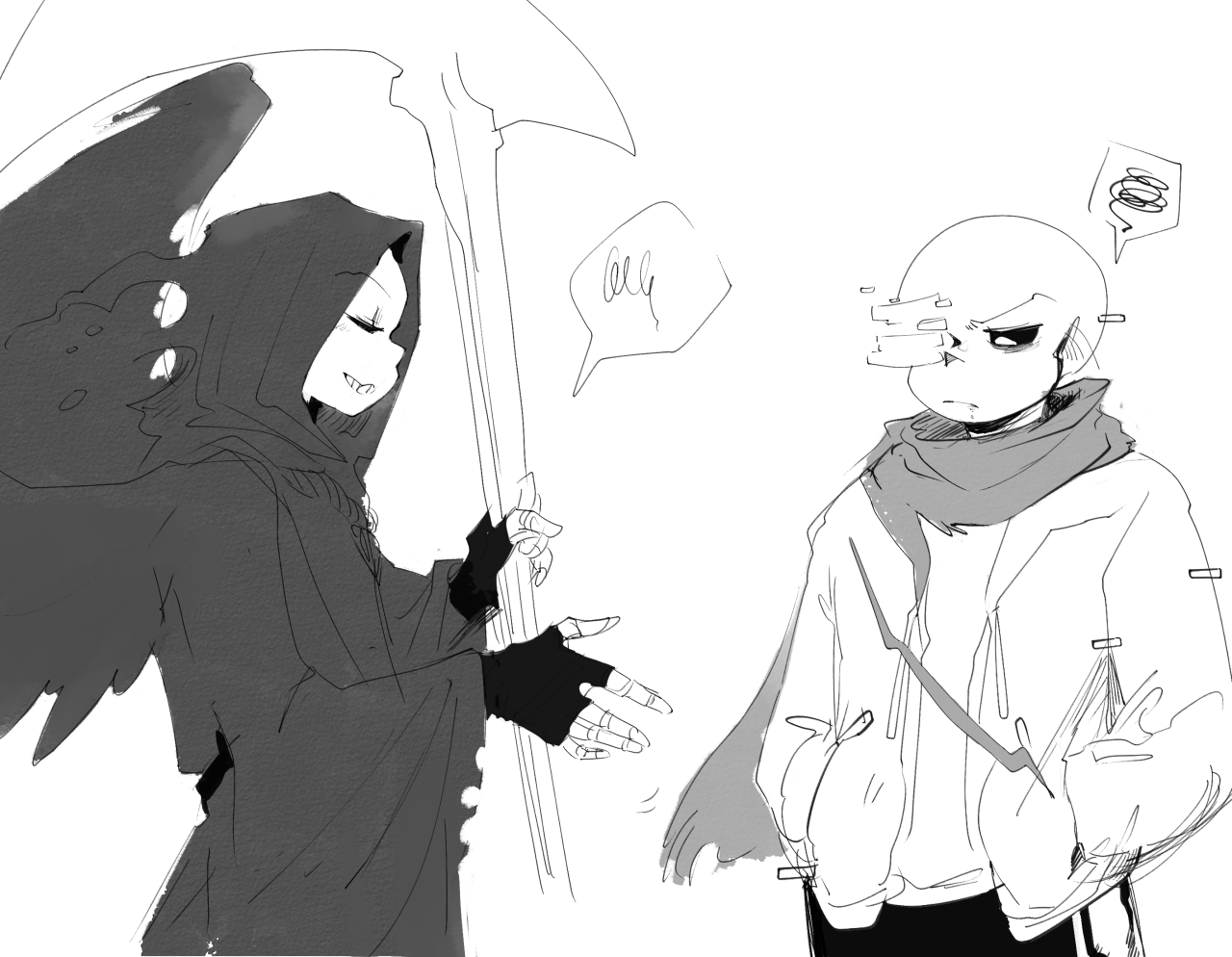 Image tagged with afterdeath reaper!sans geno!sans on Tumblr