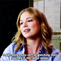 dutyoverlove:argentallison:Emily VanCamp on researching the comics for the role, and the relationshi