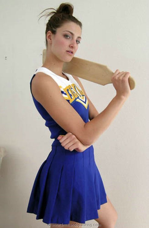 jerrybear:  Ever been paddled by a cheerleader? Amy Denison at Firm Hand Spanking. See more spanking