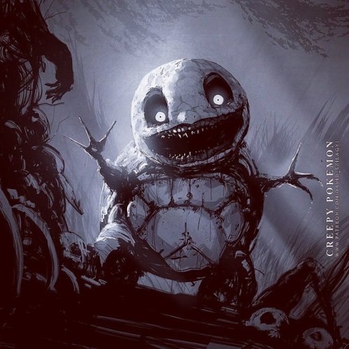 imagineians - sixpenceee - Creepy Pokemon by David Szilagyi....