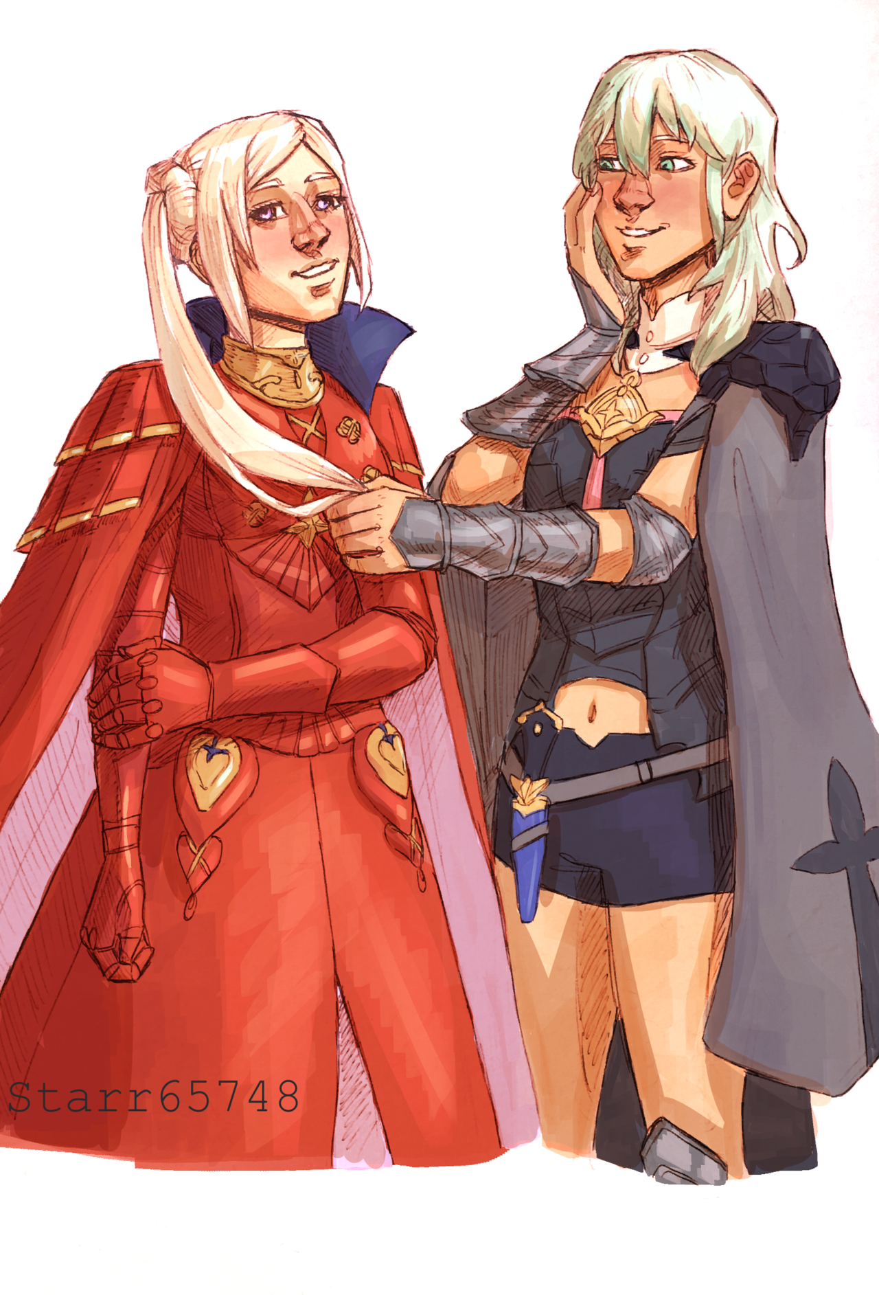 starr65748:  Real quick Edeleth art because I just found Edel’s alt hairstyle and