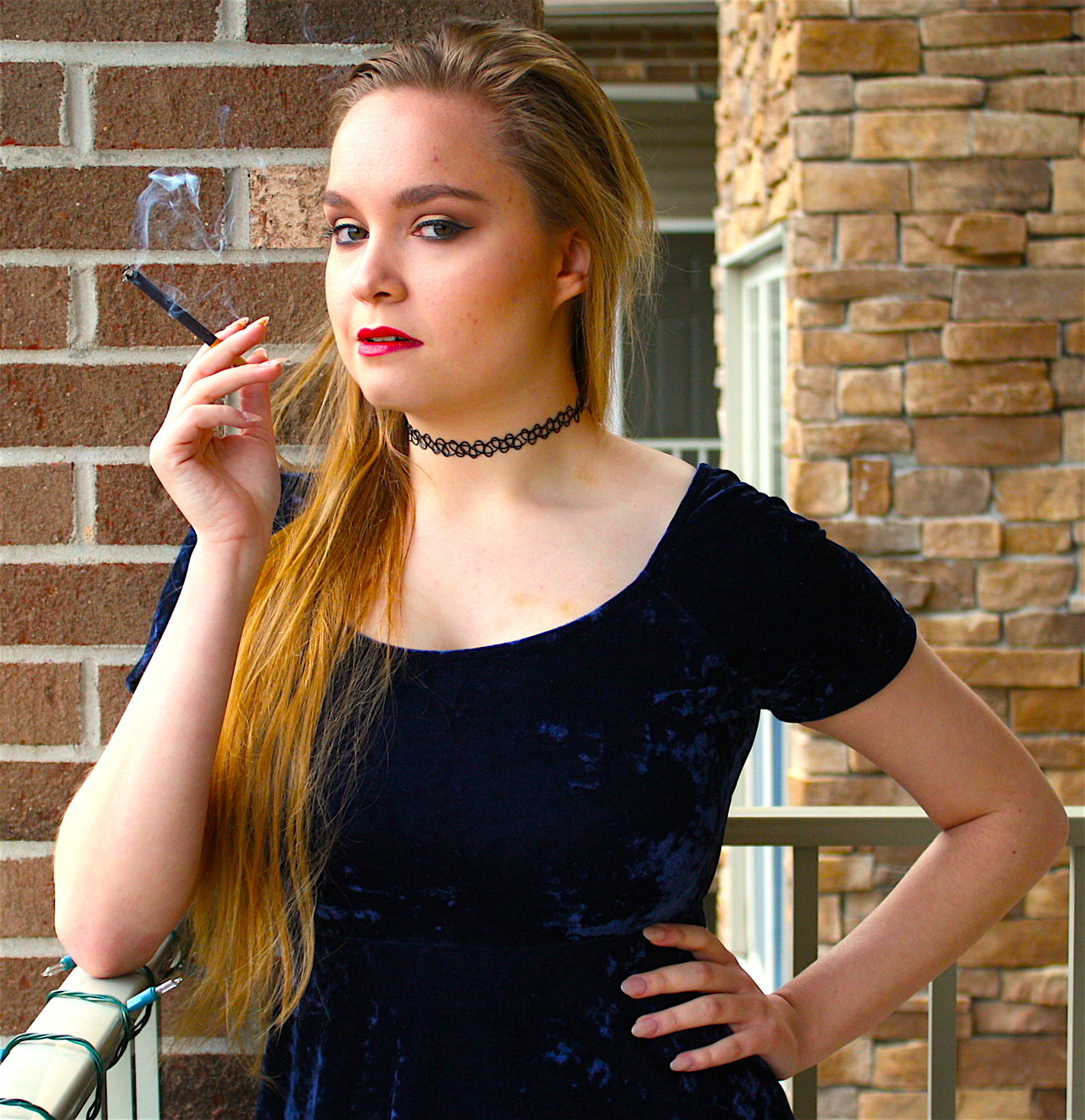 brookeandlacey: Brooke - Nat Sherman Black &amp; Gold see more of me and my sister