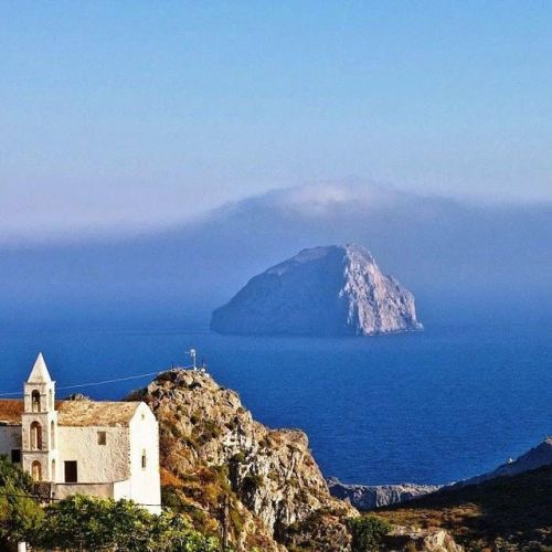 Chora’s view in Cythera, Ionian Islands, Greece by Spyros Kanatas.