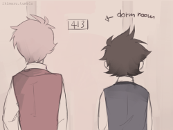 they all share the same room hah acollege au