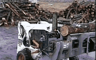 sixpenceee: The amazing wood chopper!