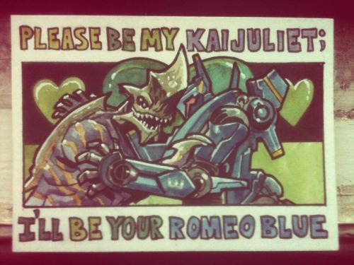 ladamania:Awesome Pacific Rim Valentines by Benjamin Dewey (via his twitter)P.S. you can buy the who