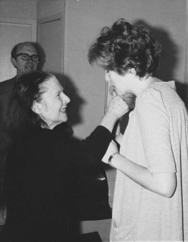 Ruthie and Lynn Redgrave backstage, after the opening night of the play 