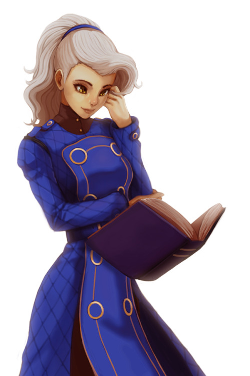 mynare:  hello! i am back to drawing! this week i drew margaret from persona. this pose is based off