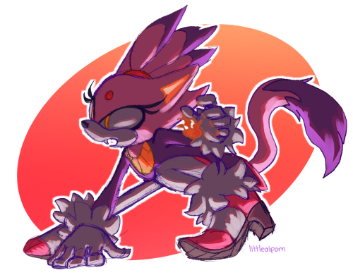 Colored an old Blaze sketch, then used it for lighting practice