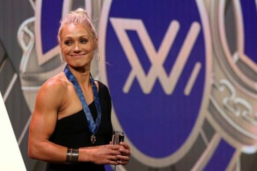 Erin Phillips, named best and fairest for the second time at the 2019 AFLW awards night, as well as 