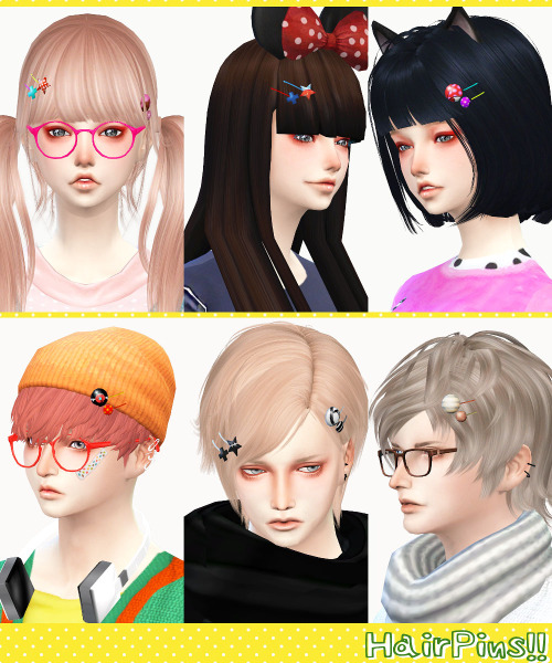 imadako:[HairPins!! L and R sets.]DOWNLOAD/MediaFiremesh by me.for male and female.category:Accessor