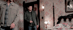out-in-the-open:  First of all, you guys asked for this room. secondly, the innkeeper probably thought you were   antiquers  and finally, Dean, you can’t leave Sammy alone in this room when there is an axe-wielding murderer. 