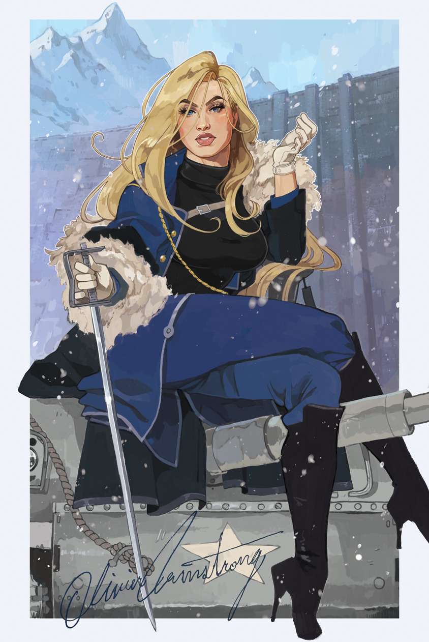 artbyalexis:  a new print for ECCC! i’ve been meaning to do an olivier pin-up for