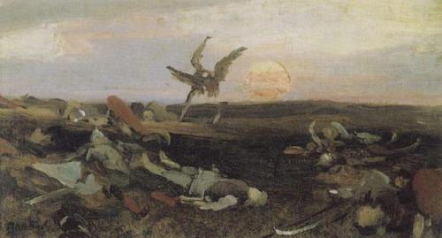 After the carnage Igor Svyatoslavich with Polovtsy (sketch), 1878, Viktor Vasnetsov