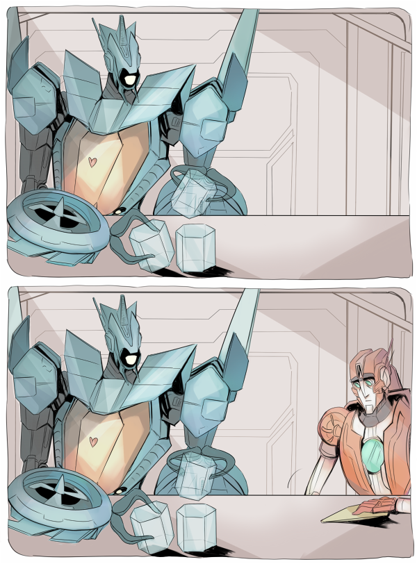 messatine:  (punk robot means Thanks but nerd robot already Gets It)   [g-gently