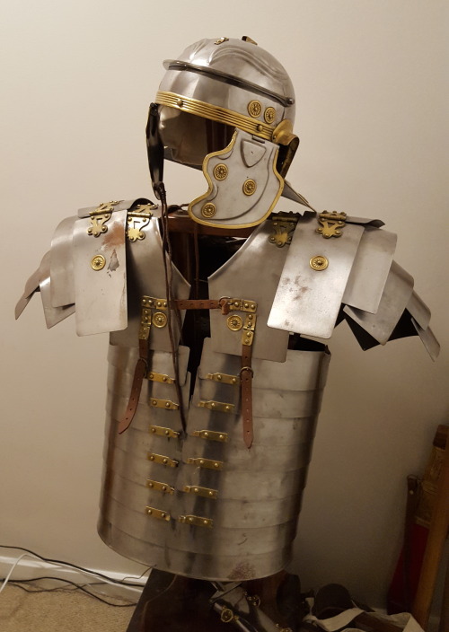 hehasawifeyouknow:The lorica’s looking a bit worse for wear. I’m hoping to have it polished professi