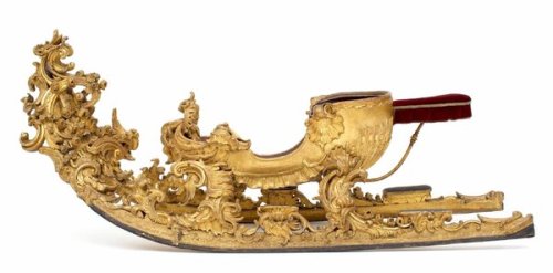 hismarmorealcalm:Gilded sleigh of Emperor Joseph II  Kunsthistorisches Museum